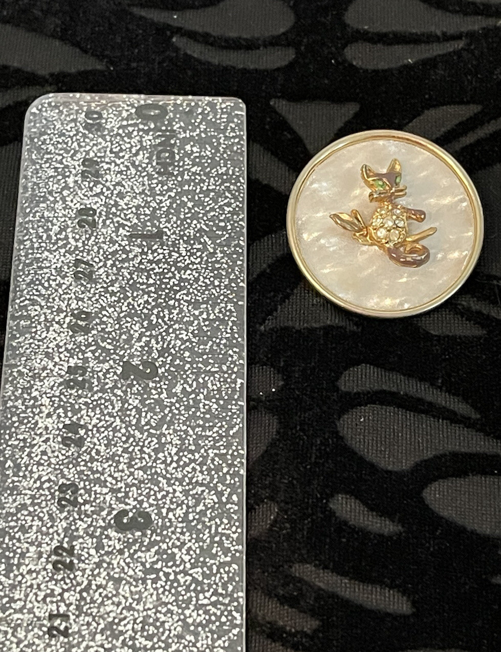 Vintage 50’s 60’s Round Mouse Pin Circle Brooch M… - image 3