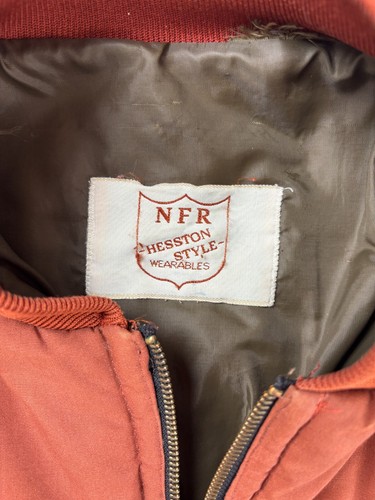 Vintage Western Rodeo Jacket / Hesston National Finals Coat / Large Orange - Bild 4 von 7