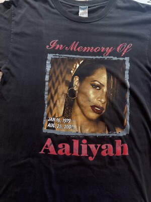 Vintage OG Aaliyah Try Again L Memorial Rap Shirt Hip hop Vintage OG Aaliyah Try Again L Memorial Rap Shirt Hip hop