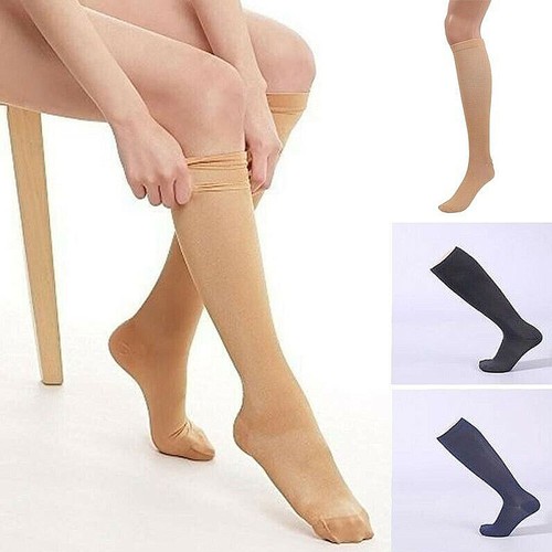 3 Pair Compression Socks for Women & Men Varicose Knee High Stockings Run Nurse - Afbeelding 9 van 20
