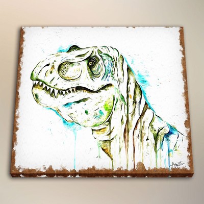 Modern Art Watercolor Painting Hd Print Canvas Dinosaur Nursery Decoration 24x32 Ebay