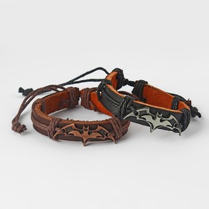 1Pcs Men's Boys Real Genuine Leather Wolf Charm Surfer Bracelet Wristband 1Pcs Men's Boys Real Genuine Leather Wolf Charm Surfer Bracelet Wristband