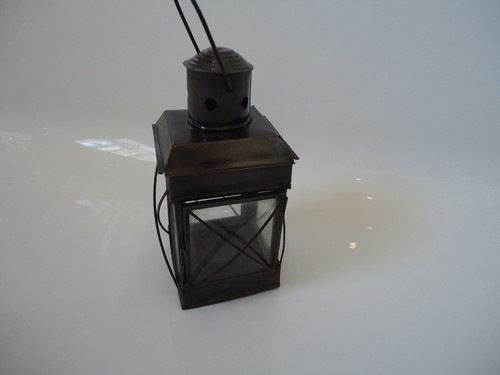 Ships Lamp Rectangular Metal Lantern - Port starboard Masthead Garden Tea Light - Picture 4 of 5