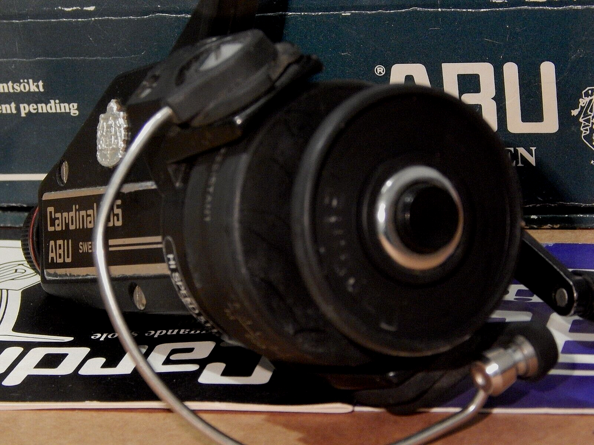 Late 70s' vintage ABU Cardinal 155 spinning reel in box-used Late 70s' vintage ABU Cardinal 155 spinning reel in box-used