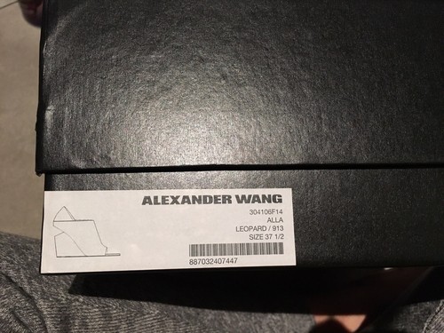 BNIB Alexander Wang “Alla” Leopard Print pony Hair Wedge Size 37.5 - Picture 11 of 11