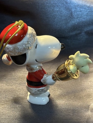 Neu Lenox Peanuts Snoopy & Woodstock Glocke läuten groß Christbaumschmuck - Bild 7 von 10