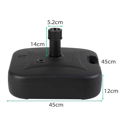 Marktschirmständer Sonnenschirmständer für Schirmstöcke bis 32-38 mmschwarz24kg - Bild 6 von 6