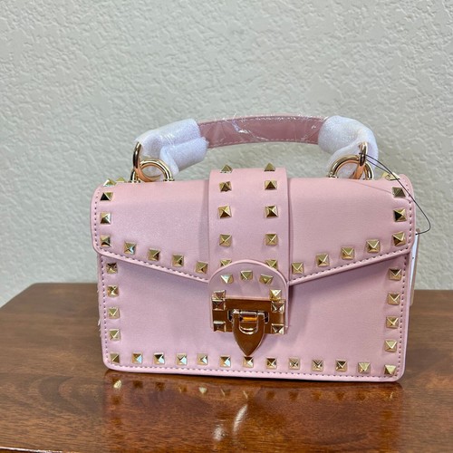 handbag mini Pink crossover bag with gold detailed studs Barbie baddie - Picture 7 of 9