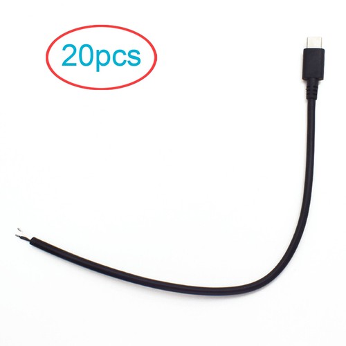 25cm/10in USB C Cable Type-C Male Plug to Bare Wire Power Pigtail Cable 2pin lot - Picture 11 of 14