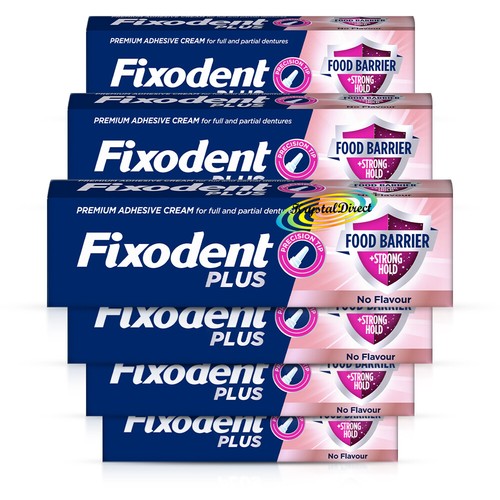 Fixodent Plus Denture Adhesive Creams Full or Partial Dentures - Pack of 3 & 6 - Picture 3 of 11