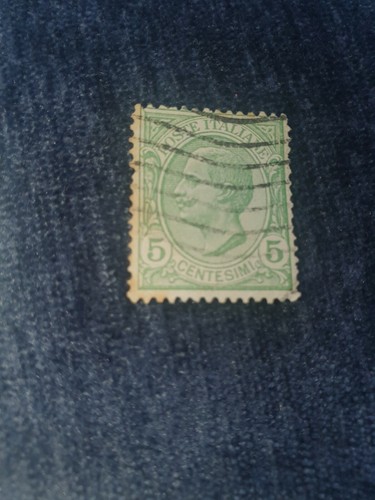 Victor Emmanuel III 5 cent Collector Stamp Poste Italiane vintage italy green - Picture 3 of 3