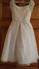  1 - NEW SIZE 2 GIRL'S WHITE DRESS FLOWER GIRL BIRTHDAY PAGEANT RECITAL DRESS