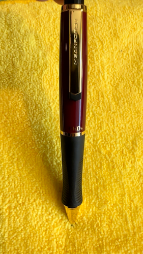 Sanford PhD Gel Ink Pen Black Cherry Red & 18K Gold Accents, New, Exceptional! - Video 1 of 1