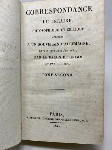 Baron de Grimm ~ Correspondance Litteraire, Philosophique et Critique - 1812 - Foto 5 di 5