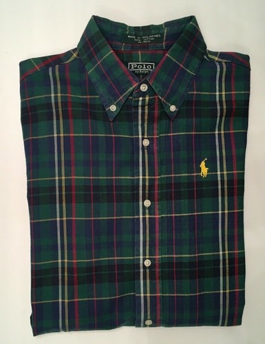 Boy's Polo by Ralph Lauren Plaid Button Down Short Sleeve Shirt - Size XL (20)