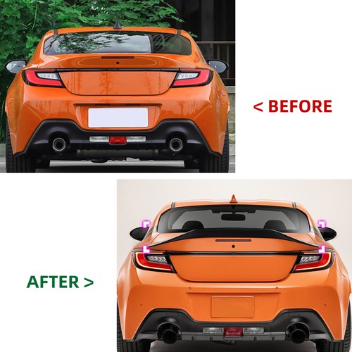 Rear Trunk Spoiler Splitter Wing Decor For Toyota GR86 Subaru BRZ 2022-25 Black - Picture 5 of 10