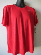 NIKE DRI FIT MEN'S RED T-SHIRT SZ: M SHORT SLEEVE 727982-657  100%POLYESTER