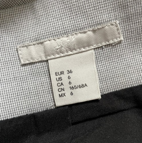 Minigonna carina Smart Grigio Chiaro Tessuta Su Taglia 6 H&M - Foto 6 di 6