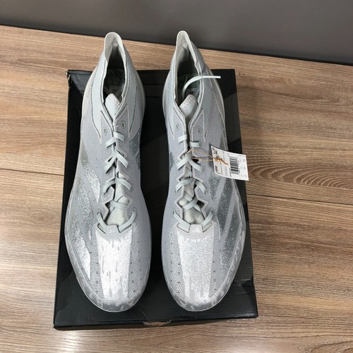 Adidas Adizero Electric Grey Silver Metallic Football Cleats IE4419 Mens Size 18 - Picture 3 of 13