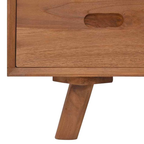 NNEVL TV Cabinet 110x30x45 cm Solid Teak Wood - Picture 8 of 10