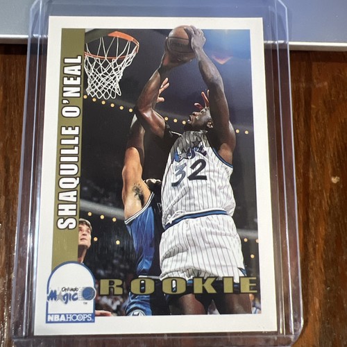 Shaquille O'Neal 1992-93 NBA Hoops Rookie Card RC #442 Orlando Magic NM-MT - 第 1/6 張圖片