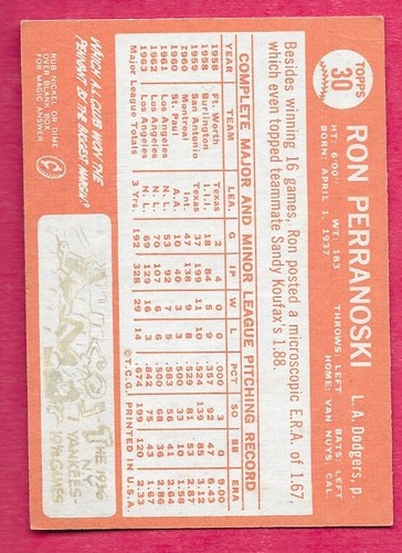 1964 Topps Baseball cards - commons and semi stars - you pick - Afbeelding 24 van 282