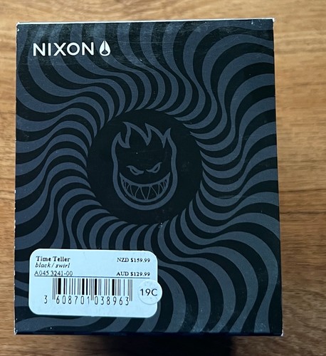 Nixon Spitfire Time Teller Black & Red Swirl Watch, 37mm, A045 3241, New In Box - Picture 5 of 5