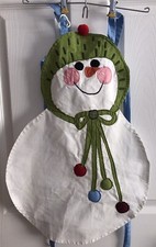 Kohls St. Nicholas Square Child  s Apron Snowman Winter Christmas 100 Cotton EUC