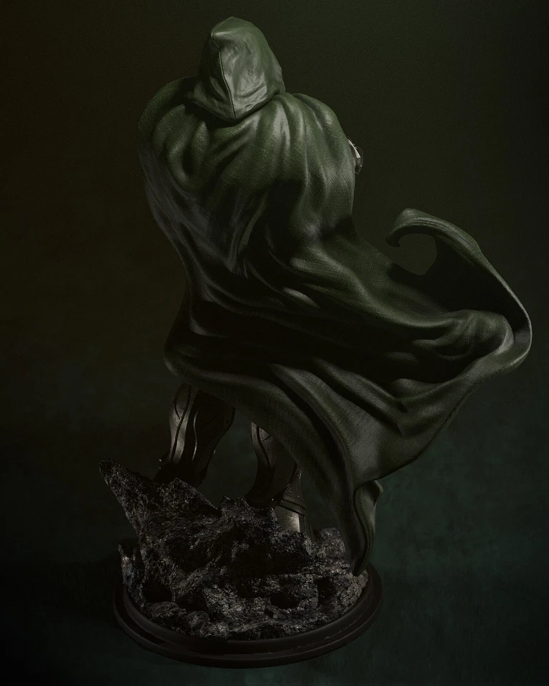 Escultura Dr Doom (300 mm)/impresa en 3D/sin pintar/sin montar/CA3DArt Foto 3 de 4