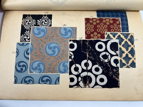 Japanese Woodblock Print Book “Kodai-moyo” Pattern Design Textile Vintage - Picture 16 of 24