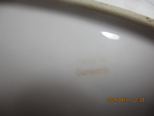 Antik/Vintage KPM Porzellan Schmuck Kommode Schale rosa Rosen, Made in Germany - Bild 15 von 15