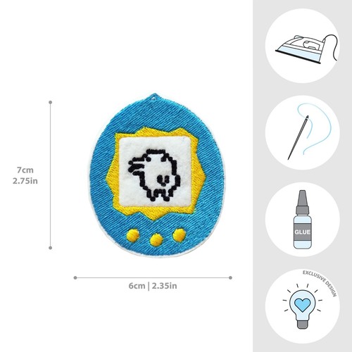 Tamagotchi Patch Embroidered Iron-On 2.75" - Picture 8 of 13
