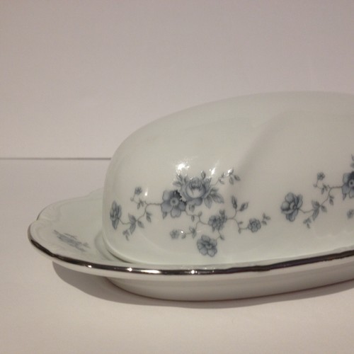 Johann Haviland Covered Butter Dish Germany Blue Garland Fine China Service - Picture 17 of 17