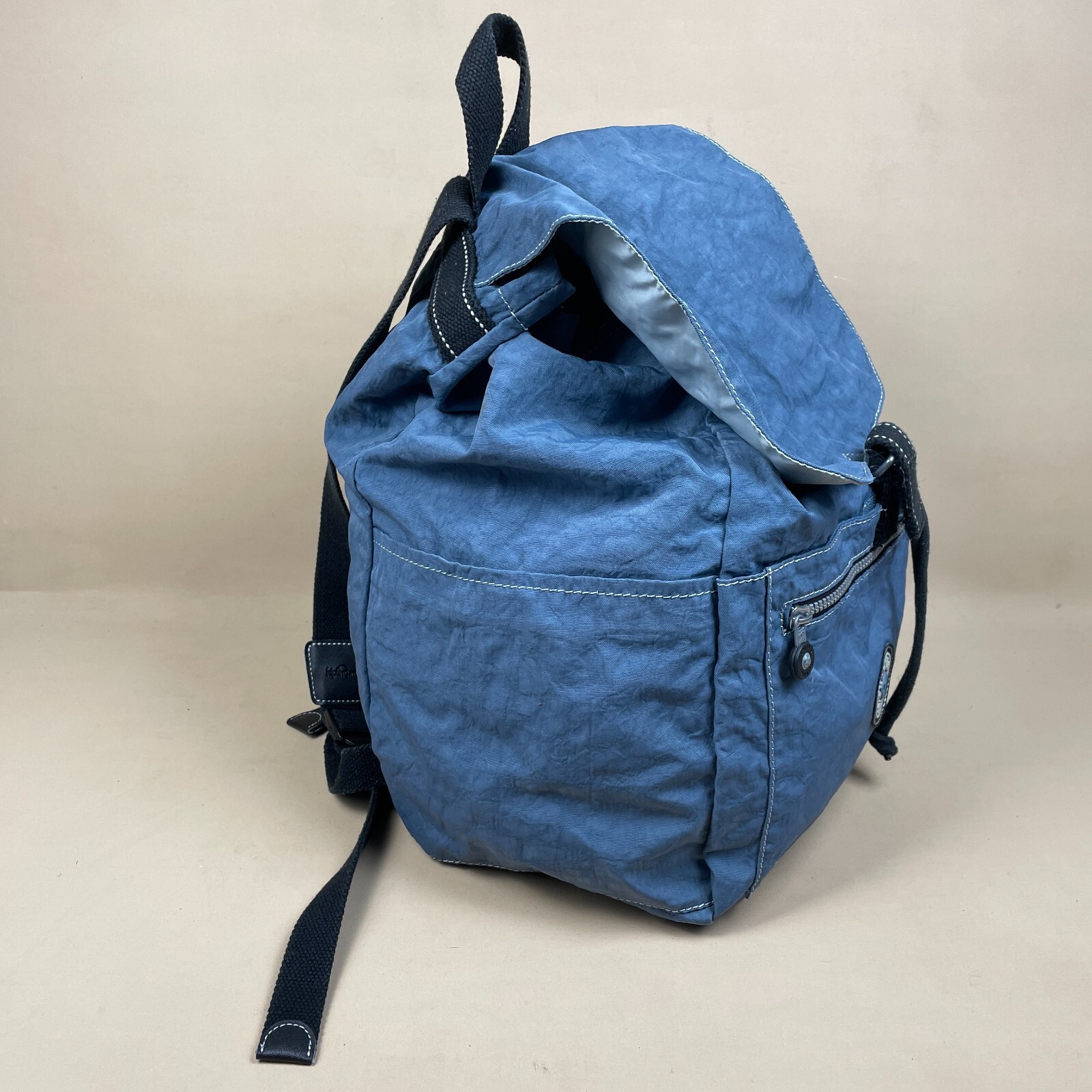 Kipling Rucksack Backpack Drawstring Nylon Blue V… - image 6
