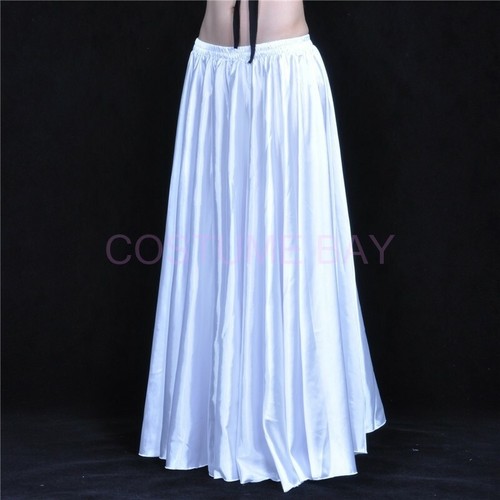 Full Circle Satin Long Skirt Swing Belly Dance Costumes Maxi Tribal Dancewear AU - Bild 13 von 58