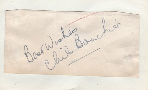 Chili Bouchier - Silent film actress - VINTAGE SIGNED AUTOGRAPH ALBUM BOOK PAGE - Picture 1 of 2