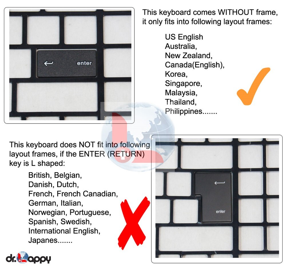 US English keyboard without frame for HP 14-CK 14-MA 14S-CF