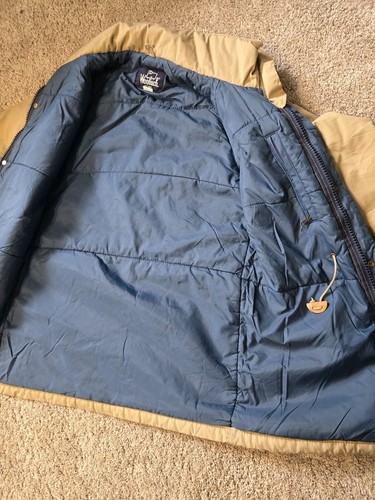 Vintage Woolrich Thinsulate Mens Parka Field Jacket Tan Coat Size SMALL USA Made - Picture 9 of 9