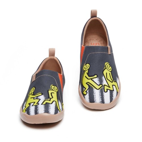 "Damen Größe 5-10,5 UIN Slipper Schuhe Canvas bequeme Halbschuhe ""Abbey Road" - Bild 6 von 8