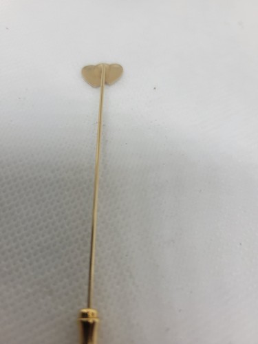 Five Stick Pins/Hat Diamond Shape Double Heart Initials Rose Flower Safety Pin - Picture 5 of 12