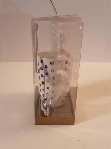 Nuevo Godinger Taza de Té Taza Infusor de Té Bolsa de Té Bandeja Azul y Amarillo - Imagen 6 de 10
