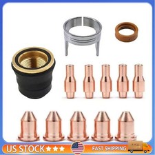 13PCS Titanium 45A Plasma Cutter Nozzle And Electrode Replacement Kit US