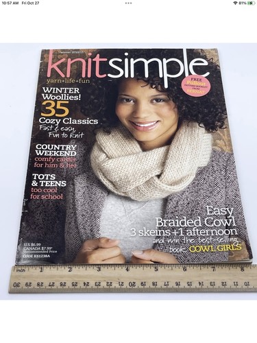 Knit Simple Winter Magazine Knitting 35 Style Pattern Book- Winter Woollies 2010 - Picture 10 of 10
