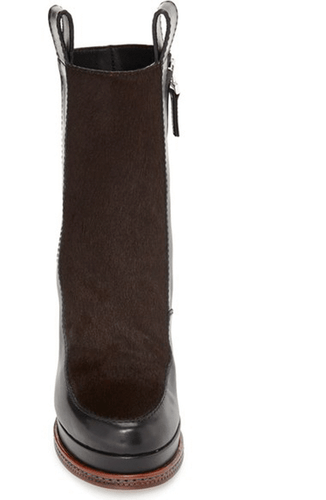 $1400 Fendi Chelsea Boots Runway Black- Brown Wedge Ankle Zipper Booties 40 - Picture 4 of 4