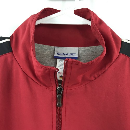 Reebok Jacket Mens Medium Red Full Zip Active Casual Full Zip Adult Track - Picture 4 of 7