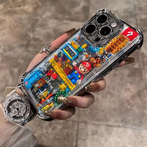 Sumer Mario Bro Transparent Phone Case For iPhone 16Pro Max 15 14 13 12 11 Cover - 第 2/10 張圖片