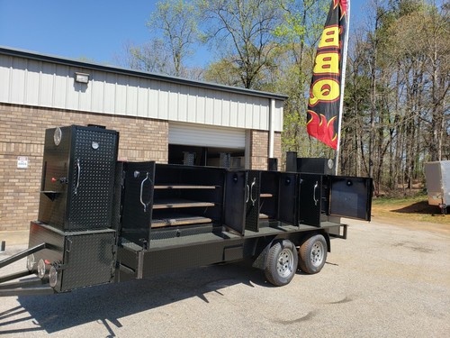 Iron Hog BBQ Barn Door Smoker 48 inch Grill Trailer Food Truck Business Catering - Picture 2 of 10