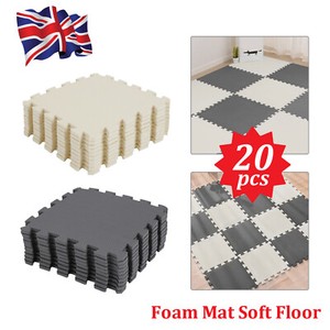 20 Large Soft Foam Eva Kids Floor Mat Jigsaw Tiles Interlocking Garden Play Mats Ebay