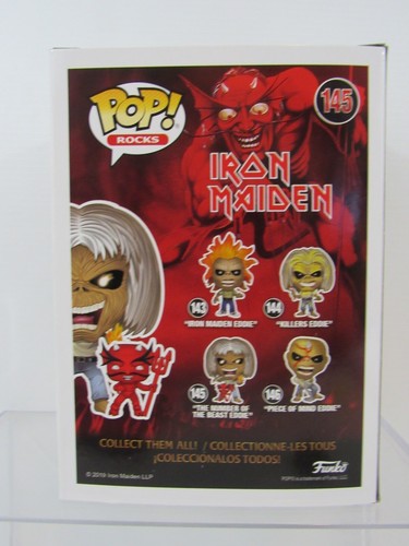Funko POP! Iron Maiden #145 Número de la Bestia Eddie Autografiado Riggs (Pg48E) - Imagen 3 de 4