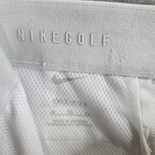 Mens Nike White Golf Shorts Dri Fit Polyester Spandex Stretch 9" Inseam Size 38 - Bild 3 von 11